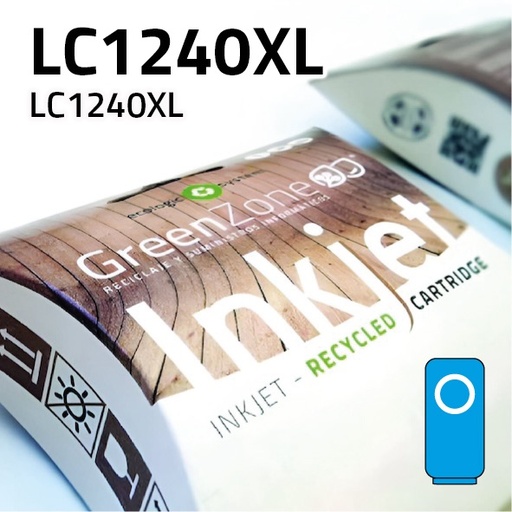[GBCLC1240XC] Green Zone para Brother LC1240XL/ LC1280XL Cian (19 ml)