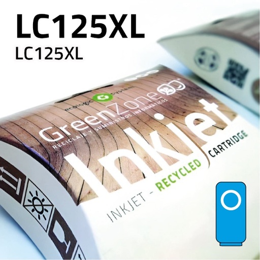 [GBCLC125XC] Green Zone para Brother LC125XL Cian (16 ml)