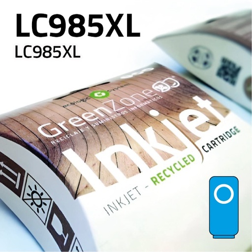 [GBCLC985XC] Green Zone para Brother LC985XL Cian (20.5 ml)
