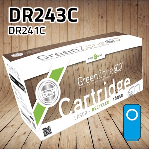 [GBTDR243CO] Green Zone para Brother DR243C Kit Tambor Cian (18.000 Copias)