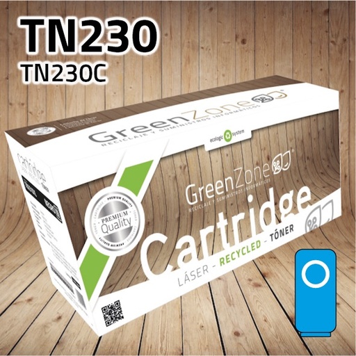 [GBTTN230C] Green Zone para Brother TN230C Kit Toner Cian (1.400 Copias)