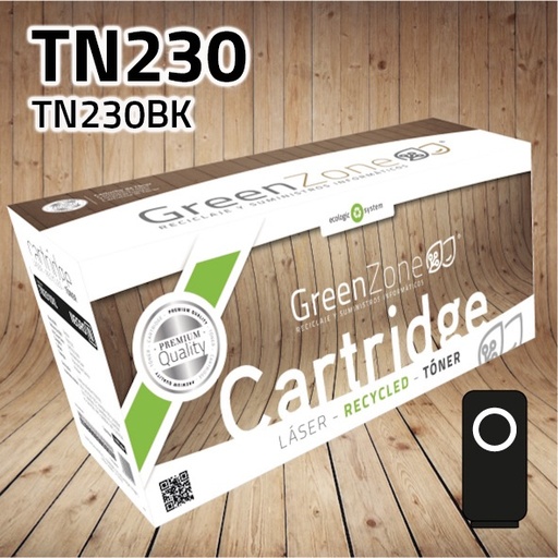 [GBTTN230N] Green Zone para Brother TN230BK Kit Toner Negro (2.200 Copias)