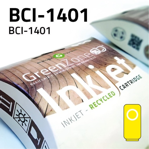 [GCCBCI1401Y] Green Zone para Canon BCI-1401 Amarillo (130 ml)