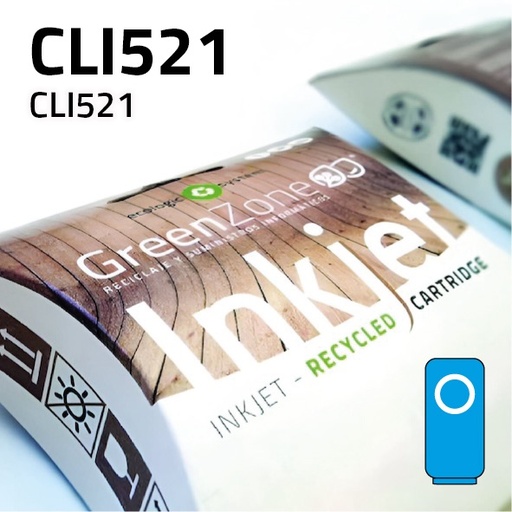 [GCCCLI521C] Green Zone para Canon CLI521 Cian (10,5 ml)