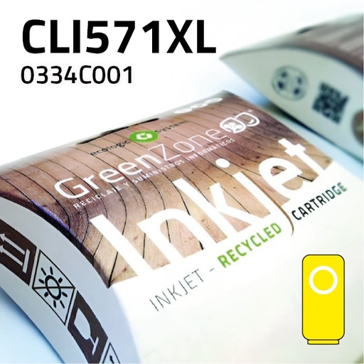 [GCCCLI571XY] Green Zone para Canon CLI571XL Yelllow (13 ml)