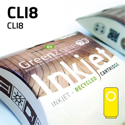 [GCCCLI8Y] Green Zone para Canon CLI8 Amarillo (14 ml)