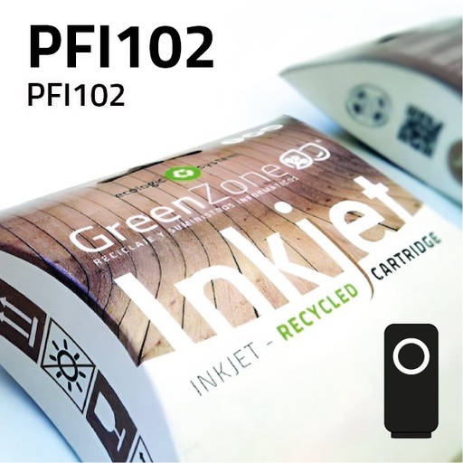 [GCCPFI102MB] Green Zone para Canon PFI102 Negro Mate Pigmentado (130 ml)