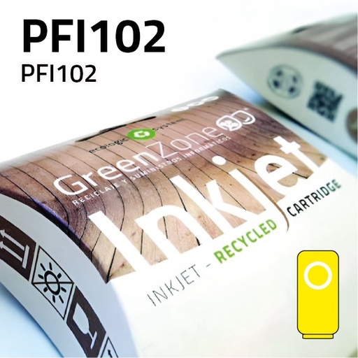 [GCCPFI102Y] Green Zone para Canon PFI102 Amarillo (130 ml)