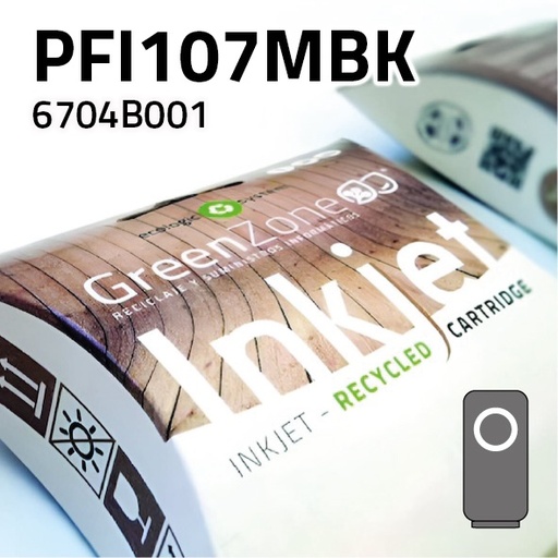 [GCCPFI107NP] Green Zone para Canon PFI107MBK Negro Mate (130 ml)