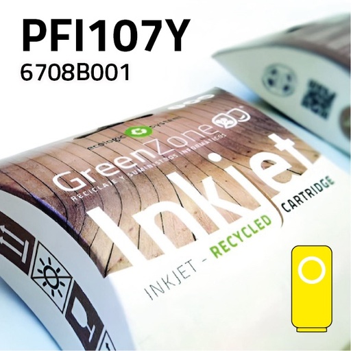 [GCCPFI107Y] Green Zone para Canon PFI107Y Amarillo (130 ml)