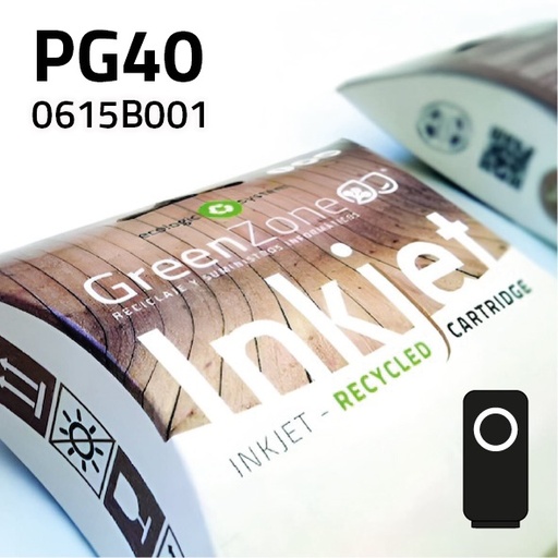 [GCCPG40N] Green Zone para Canon PG40 Negro (22 ml)