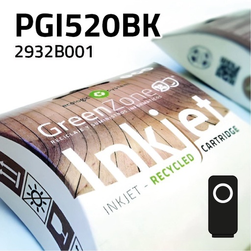 [GCCPGI520N] Green Zone para Canon PGI520 Negro (20 ml)