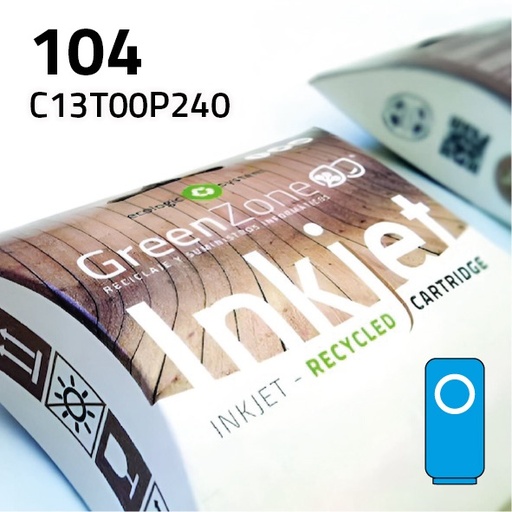 [GECP240C] Green Zone para Epson (101) (102) (103) (104) (106) Botella Cian (70 ml)