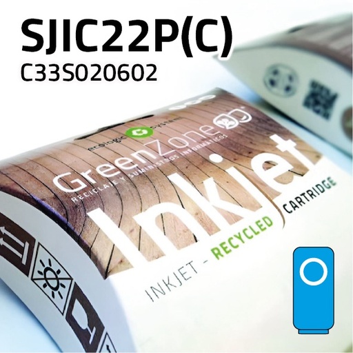 [GECT0602C] Green Zone para Epson C33S020602 (SJIC22P(C)) Cian (32,5 ml)