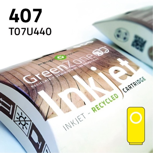 [GECT07U4Y] Green Zone para Epson T07U440 (407) Amarillo (1.900 Copias)