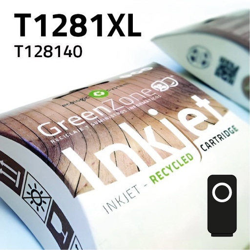 [GECT1281XN] Green Zone para Epson T128140XL Negro (16 ml)