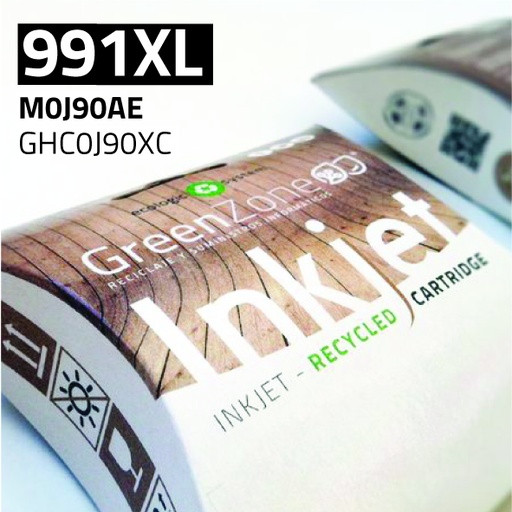 [GHC0J90XC] Green Zone para HP M0J90AE (991XL) Cian (16.000 Copias) Tinta pigmentada