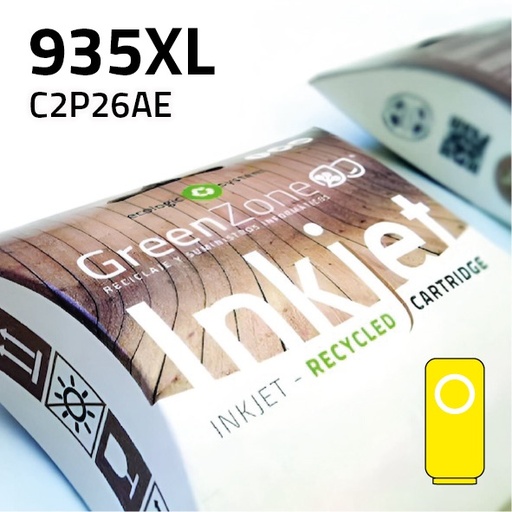 [GHC2P26XY] Green Zone para HP C2P26AE (935XL) Amarillo (825 Copias)