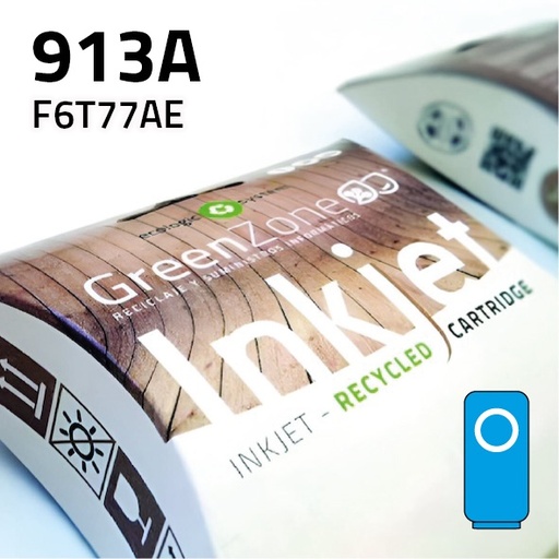 [GHC6T77C] Green Zone para HP F6T77AE (913A) Cian (3.000 Copias)