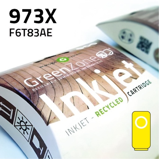 [GHC6T83XY] Green Zone para HP F6T83AE (973X) Amarillo (7.000 Copias)