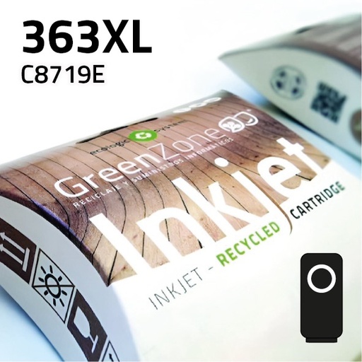 [GHC719XN] Green Zone para HP C8719EE (363) Negro XL (35 ml)