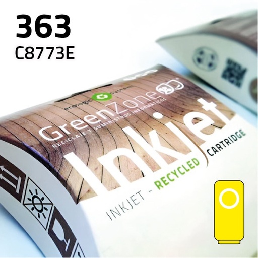 [GHC773Y] Green Zone para HP C8773E (363) Amarillo (13 ml)