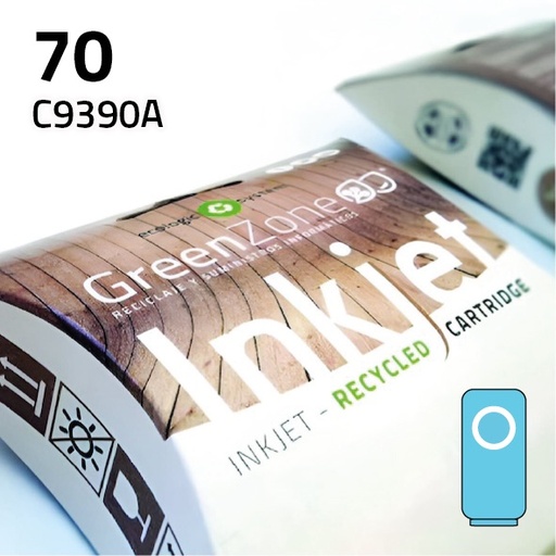 [GHC9390LC] Green Zone para HP C9390A (70) Light Cian (130 ml)