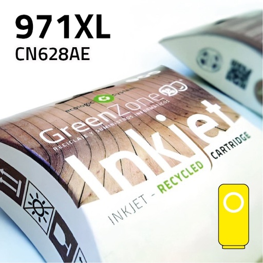 [GHCN628XY] Green Zone para HP CN628AE (971XL) Amarillo (90 ml)