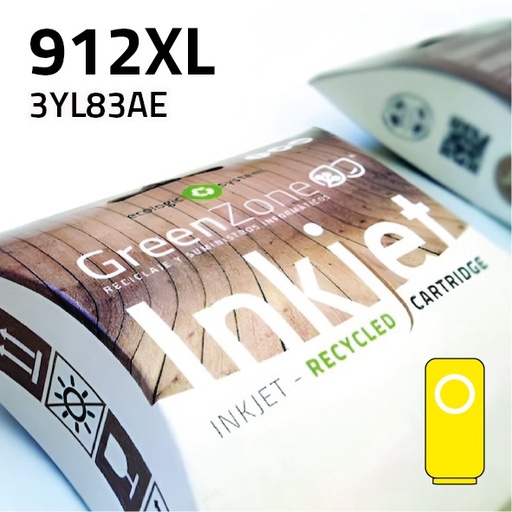 [GHCYL83XY] Green Zone para HP 3YL83AE (912XL) Amarillo (825 Copias)