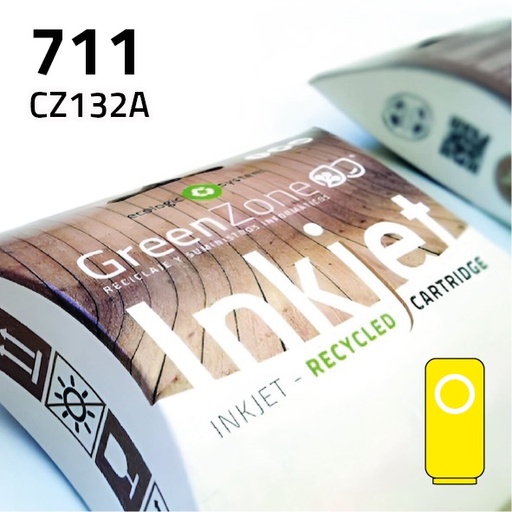[GHCZ132Y] Green Zone para HP CZ132A (711) Amarillo (29 ml)