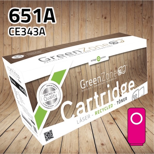 [GHTE343M] Green Zone para HP CE343A (651A) Magenta (16.000 Copias)