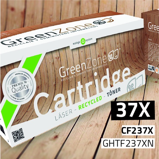 [GHTF237XN] Green Zone para HP CF237X (37X) Negro (25.000 Copias)