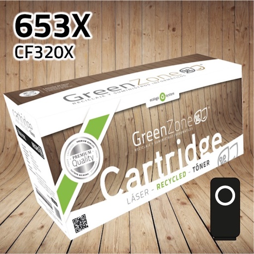 [GHTF320XN] Green Zone para HP CF320X (653X) Negro (21.000 Copias)