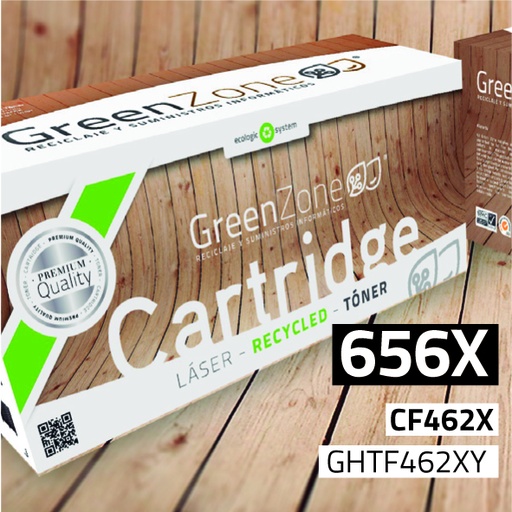 [GHTF462XY] Green Zone para HP CF462X (656X) Amarillo (22.000 Copias)