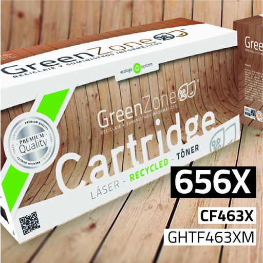 [GHTF463XM] Green Zone para HP CF463X (656X) Magenta (22.000 Copias)