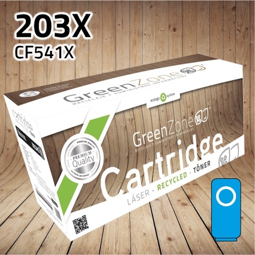 [GHTF541XC] Green Zone para HP CF541X (203X) Cian (2.500 Copias)