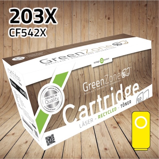 [GHTF542XY] Green Zone para HP CF542X (203X) Amarillo (2.500 Copias)