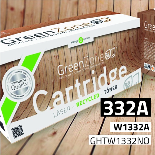 [GHTW1332NO] Green Zone para HP W1332A (332A) Kit Tambor (30.000 Copias)