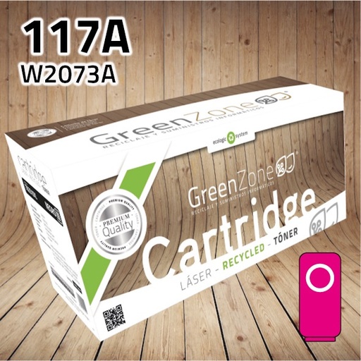 [GHTW2073M] Green Zone para HP W2073A (117A) Kit toner Magenta (700 Copias)