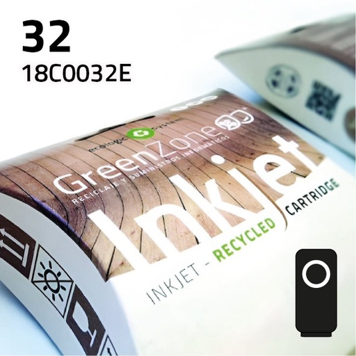 [GLC1832N] Green Zone para Lexmark 18C0032E (32) Negro (17 ml)