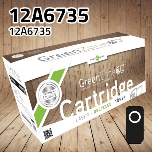 [GLT6735N] Green Zone para Lexmark 12A6735 / 12A6835 Negro (20.000 Copias)