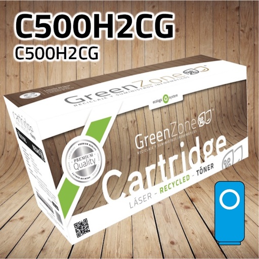 [GLTC500C] Green Zone para Lexmark C500H2CG Kit Toner Cian (3.000 Copias)
