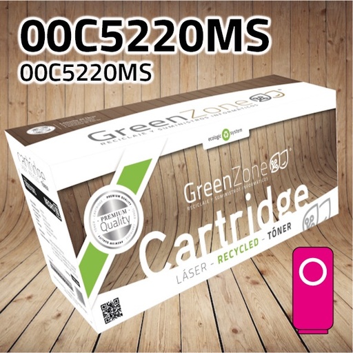 [GLTC520XM] Green Zone para Lexmark 00C5220MS Kit Toner Magenta (3.000 Copias)