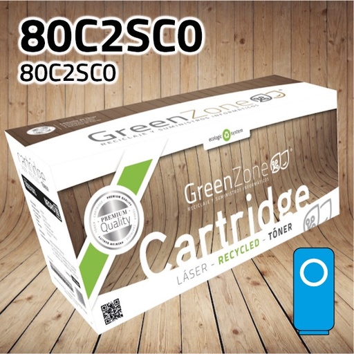 [GLTCX310C] Green Zone para Lexmark 80C2SC0 Kit Toner Cian (2.000 Copias)