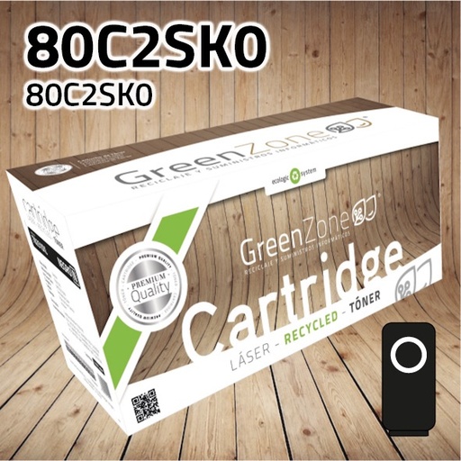 [GLTCX310N] Green Zone para Lexmark 80C2SK0 Kit Toner Negro (2.500 Copias)