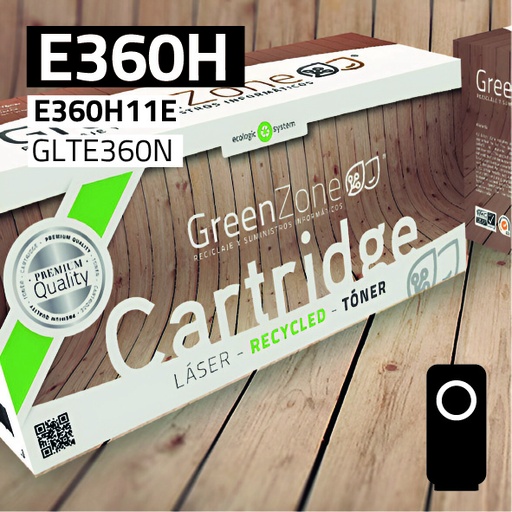 [GLTE360N] Green Zone para Lexmark E360H11E Kit Toner Negro (9.000 Copias)
