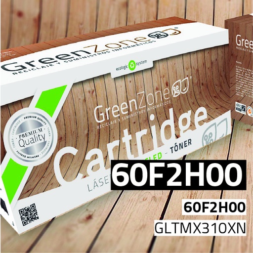 [GLTMX310XN] Green Zone para Lexmark 60F2H00 Negro (10.000 Copias)