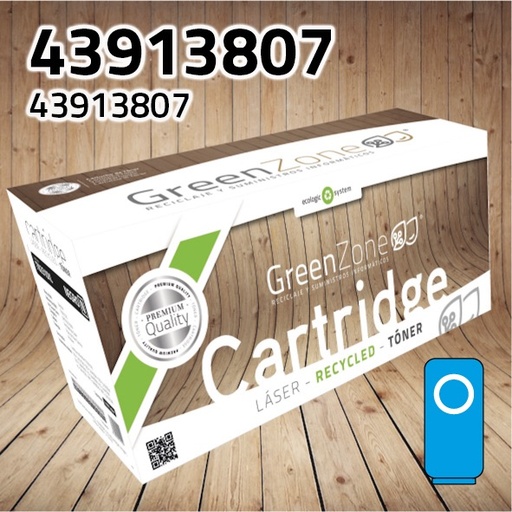 [GOT3807CO] Green Zone para Oki 43913807 Kit Tambor Cian (20.000 Copias)