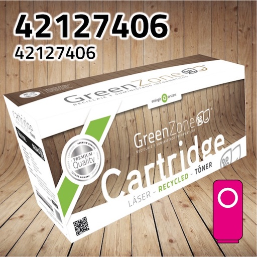 [GOT7406M] Green Zone para Oki 42127406/ 42127455/ 42804514/ 42804538 Kit Toner Magenta (5.000 Copias)