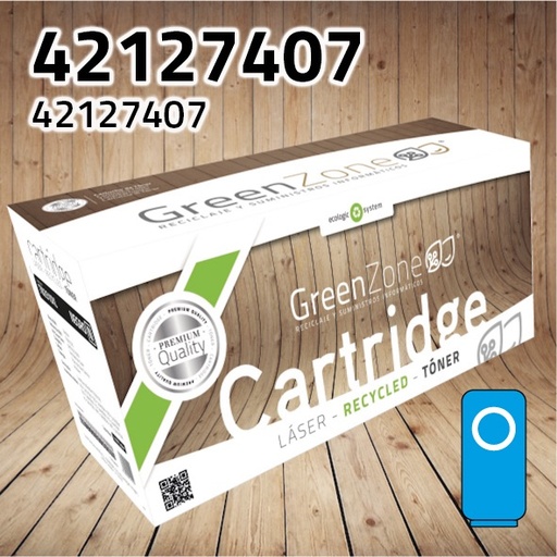 [GOT7407C] Green Zone para Oki 42127407/ 42127456/ 42804515/ 42804539 Kit Toner Cian (5.000 Copias)